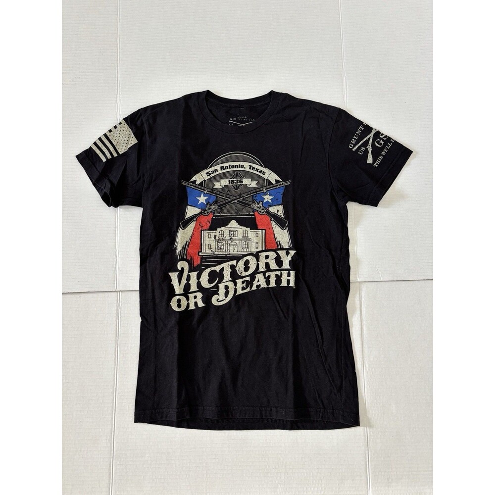 Grunt Style Black Short Sleeve Shirt San Antonio Victory or Death Small